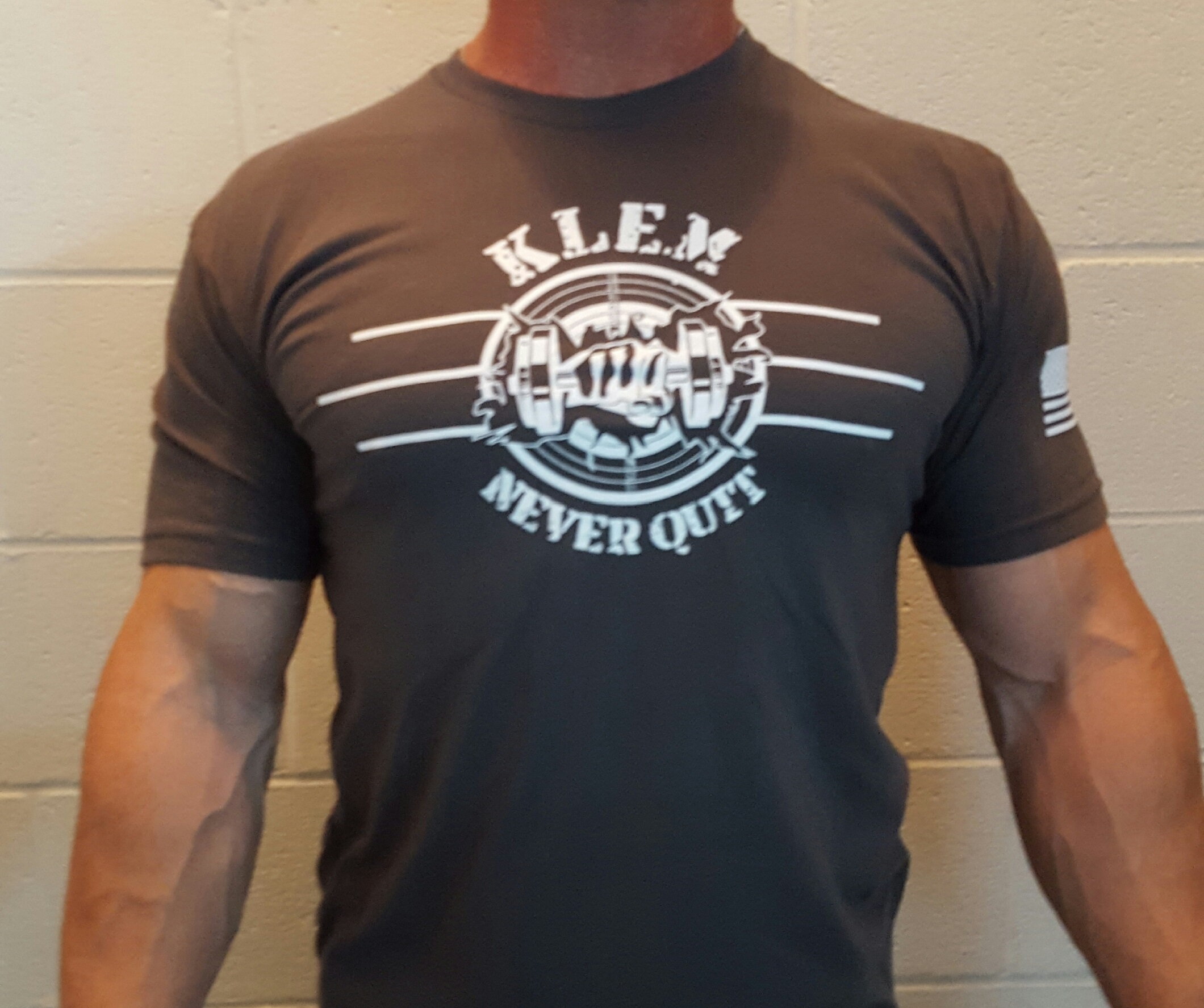 KLEM - Gray Never Quit T-Shirt - NICK KLEMENTOWICZ